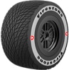 race tire with gray sidewall
