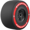 race tire with red sidewall