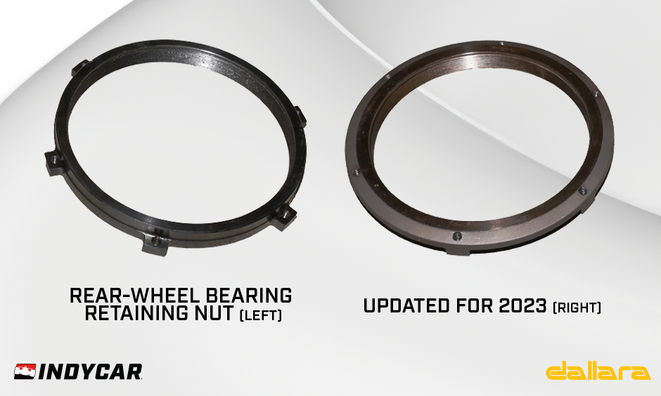 Rear-wheel bearing retaining nut
